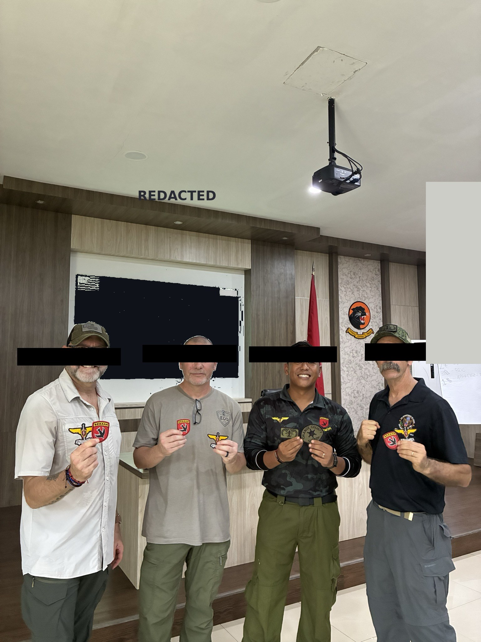 Instructor team with training unit